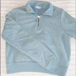long sleeve light blue sweatshirt